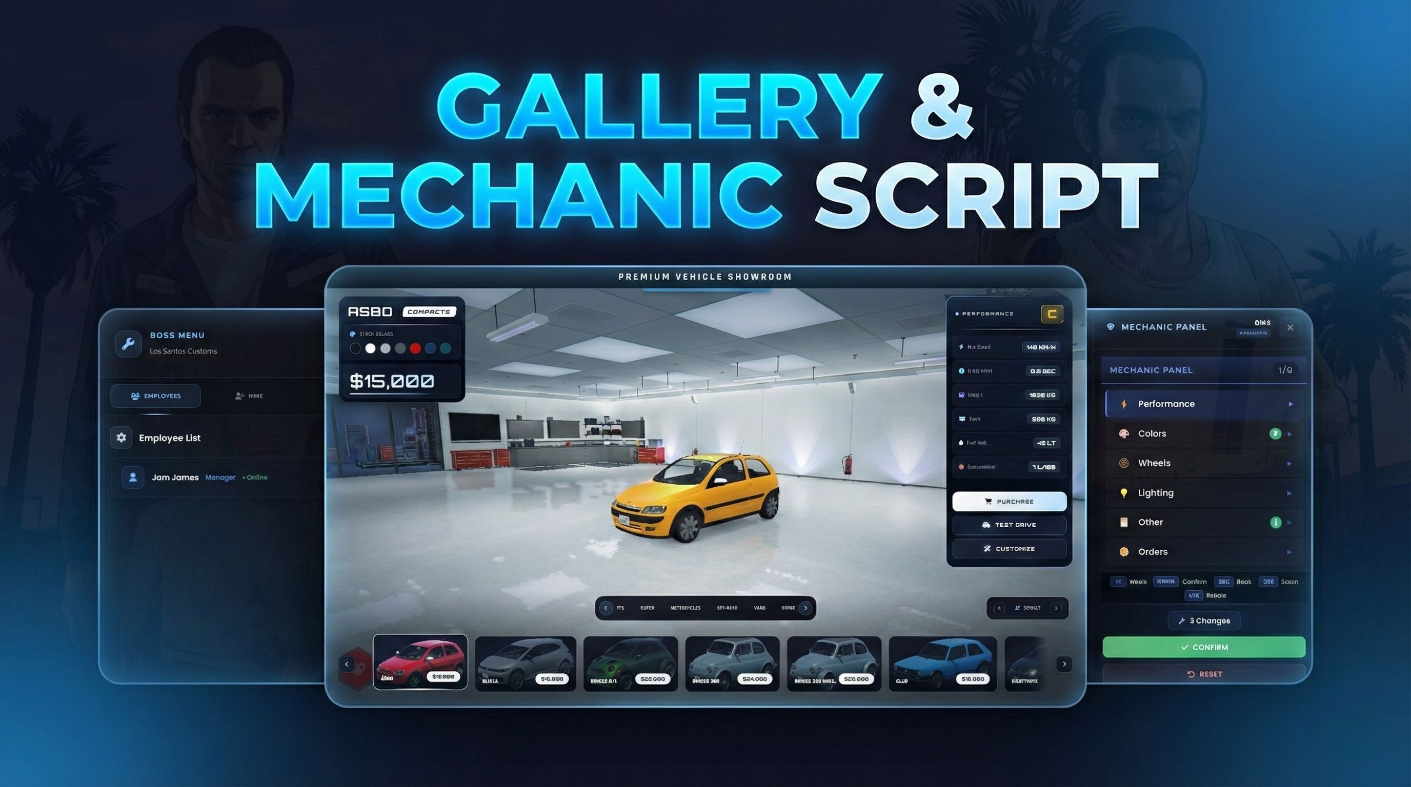 Galeri ve mekanik — FiveM script
